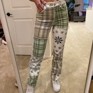 Jaded London patchwork denim jeans